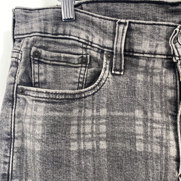 Levi’s Men Plaid Print Gray Slim Tapered Denim Jeans 32 x 34 - Picture 3 of 11